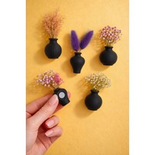 Tilekey Seramik Buzdolabı Magnet Vazo Seti 5’li – Mini Dekoratif Vazo Magnet – Çiçeksiz Tasarım – Hediyelik