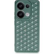 Asa Store Xiaomi Redmi Note 13 Pro 4g Kılıf Petek Silikon Kapak - Koyu Yeşil