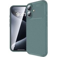 Asa Store Iphone 16 Plus Kılıf Auto Focus Karbon Kapak - Koyu Yeşil