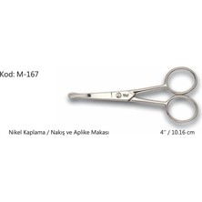 Uslucan Alışveriş Rose Europe Aplike ve Nakış Makası Kıvrık Küt Uçlu No:4 10,16 cm