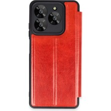 Asa Store General Mobile Era 50 Kılıf Flip Cover - Kırmızı