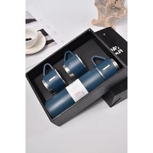 MarkEntegra 3 Bardaklı Paslanmaz Çelik Termos Seti, Vakumlu, Özel Kutulu