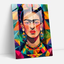 Popcasso Frida Kahlo Tarzı Modern Sanat Cam Tablo - Frida Kahlo Eserleri ile Ev Dekorasyonuna Yenilik Katın