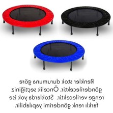 Cekar Store Trambolin 102 cm 40" Yuvarlak Stabil Çelik Çerçeve 22 cm Yükseklik Çocuk ve Yetişkin Için Taşınabilir Fesyonel Fitness Egzersiz Trampolini