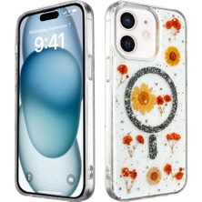 Asa Store Iphone 12 Kılıf Daisy Simli Magsafe Kapak - Siyah