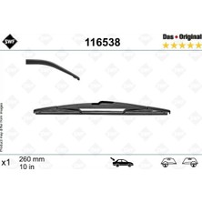 Valeo Muratech Silecek Supurgesi Arka 260MM Mercedes B-Class W246 11 18 . Renault Captur 20 Swf