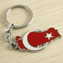 Pileli Store Ay Yıldız Metal Anahtarlık