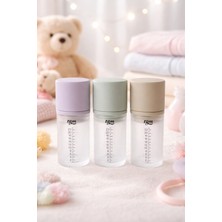 Tgm Baby Medimini 3'lü Ölçülü Ultra Premium Silikon Biberon Seti (Vitamin Dispenseri) Özel Taşıma Kablı