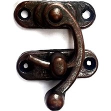 Pileli Store Yay Gözü, Ahşap Kutu Klipsi - Küçük 28X33 Mm, Antik, 1 Adet