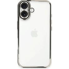 Asa Store Iphone 16 Plus Kılıf Razer Lensli Silikon - Gümüş