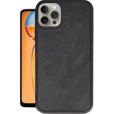 Asa Store Iphone 14 Pro Kılıf Aras Deri Kapak - Siyah