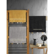Cotton Box Fit V4 50X90 3'lü Havlu Seti Siyah/hardal/gri