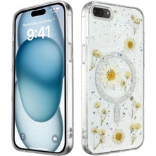 Asa Store Iphone 7 Kılıf Daisy Simli Magsafe Kapak - Gümüş
