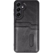 Asa Store Samsung Galaxy A36 Kılıf Sara Kartvizitli Deri Kılıf - Siyah
