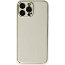 Asa Store Iphone 13 Pro Kılıf Coco Deri Silikon Kapak - Beyaz