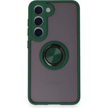 Asa Store Samsung Galaxy M15 Kılıf Montreal Yüzüklü Silikon Kapak - Yeşil