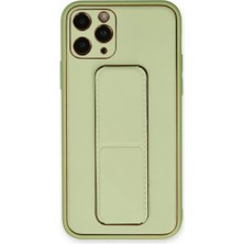 Asa Store Iphone 11 Pro Kılıf Coco Deri Standlı Kapak - Su Yeşili