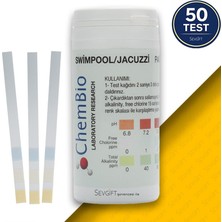 Sevgift Havuz Suyu Test Şeridi 3’lü | Klor Ph Alkalinite Ölçer | 50 Test Su Analiz Kiti