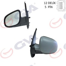 GVA Muratech Diş Dikiz Aynasi Sol Kangoo-Citan 13- Elektrikli Isitmali Astarli Asferik 5 Fiş VM-6132EHPAL