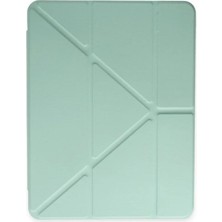 Asa Store Ipad Pro 12.9 (2021) Kılıf Kalemlikli Mars Tablet Kılıfı - Açık Yeşil