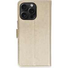 Asa Store Iphone 15 Pro Max Kılıf Trend S Plus Kapaklı Kılıf - Gold