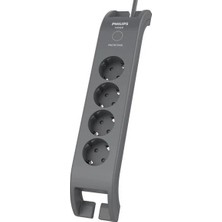 Philips Phılıps 4-Lü SPN3140A/62 900 Joules Akım Koruma Prizi Gri
