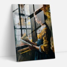 Popcasso Johannes Vermeer Temalı Cam Tablo - Duvar Süslemesi Için Şık Seçim