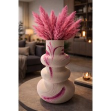 Flow Serıes Burgundy Dekoratif Vazo – Özel Tasarım (30 Cm)