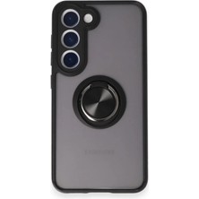 Asa Store Samsung Galaxy S24 Fe Kılıf Montreal Yüzüklü Silikon Kapak - Siyah