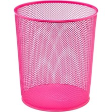MarkEntegra Pembe Metal Perfore Çöp Kovası - 10 Litre Hacim