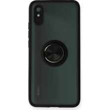 Asa Store Xiaomi Redmi 9A Kılıf Montreal Yüzüklü Silikon Kapak - Siyah
