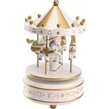 Pileli Store Pilelistore- Atlı Karınca Müzik Kutusu Gold-Beyaz Renk