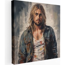 Popcasso Kurt Cobain Grunge Tarzı Temperli Cam Tablo - Müzik Temalı Tasarım
