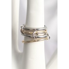 SHC4200 Pirinç Mix Renk 4'lü Model Kadın Yüzük