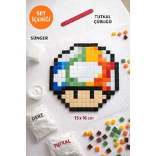 Karsan Mozaik 15X16CM Mantar Figür Pikselart Çocuk Mozaik Seti - Okul Etkinlik