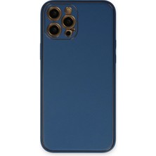 Asa Store Iphone 12 Pro Kılıf Coco Deri Silikon Kapak - Açık Mavi