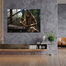 Popcasso Orta Taş Devri Temperli Cam Tablo Melodik Senfoni Teması ile Modern Sanat Için Şık Bir Seçim