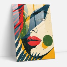 Popcasso Frida Kahlo Tarzı Cam Duvar Tablosu - Modern Renkli ve Eşsiz Sanat Eserleri