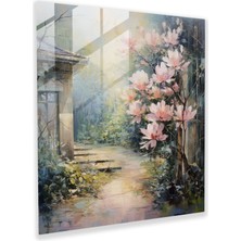 Popcasso Magnolia Cam Tablo Rüya Bahçesi Eşsiz Atmosfer