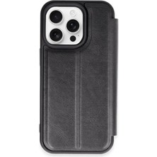 Asa Store Iphone 15 Pro Max Kılıf Flip Cover - Siyah