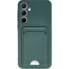 Asa Store Samsung Galaxy A35 5g Kılıf Kelvin Kartvizitli Silikon - Koyu Yeşil