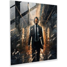 Popcasso Gerçeküstü Dirençli Ruh Cam Tablosu - John Wick Temalı Dekorasyon