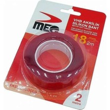 Asa Store Meg Çift Taraflı Akrilik Silikonize Bant 18 mm x 2 Metre