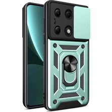 Asa Store Xiaomi Poco M6 Pro 4g Kılıf Pars Lens Yüzüklü Silikon - Yeşil