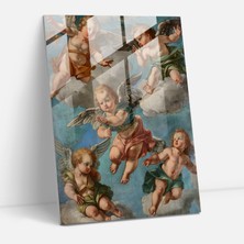 Popcasso Raffaello Sanzio Cam Tablo Modern Sanat - Ev Dekorasyonu Için Sanat Eseri