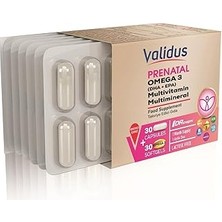 SHC4200 Validus Prenatal Multivitamin Mineral 30 Capsules 3 Dha 350 Epa 70 30 Softgel Blister Set