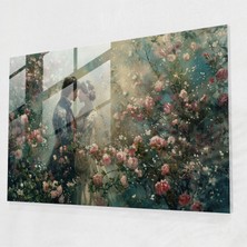 Popcasso Romantik Bahçe Temperli Cam Tablo - Pre-Raphaelite Brotherhood Temalı Rüya Gibi Dekorasyon Için