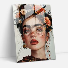 Popcasso Frida Kahlo Tarzı Cam Tablo Sanatı - Eşsiz Ev Dekorasyonu Eserleri
