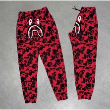 Pileli Store Pubg Bape x Shark Eşofman Altı - Kırmızı -