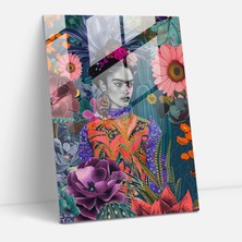 Popcasso Frida Kahlo Tarzı Cam Duvar Tablosu - Modern Sanat Temalı Cam Tablo